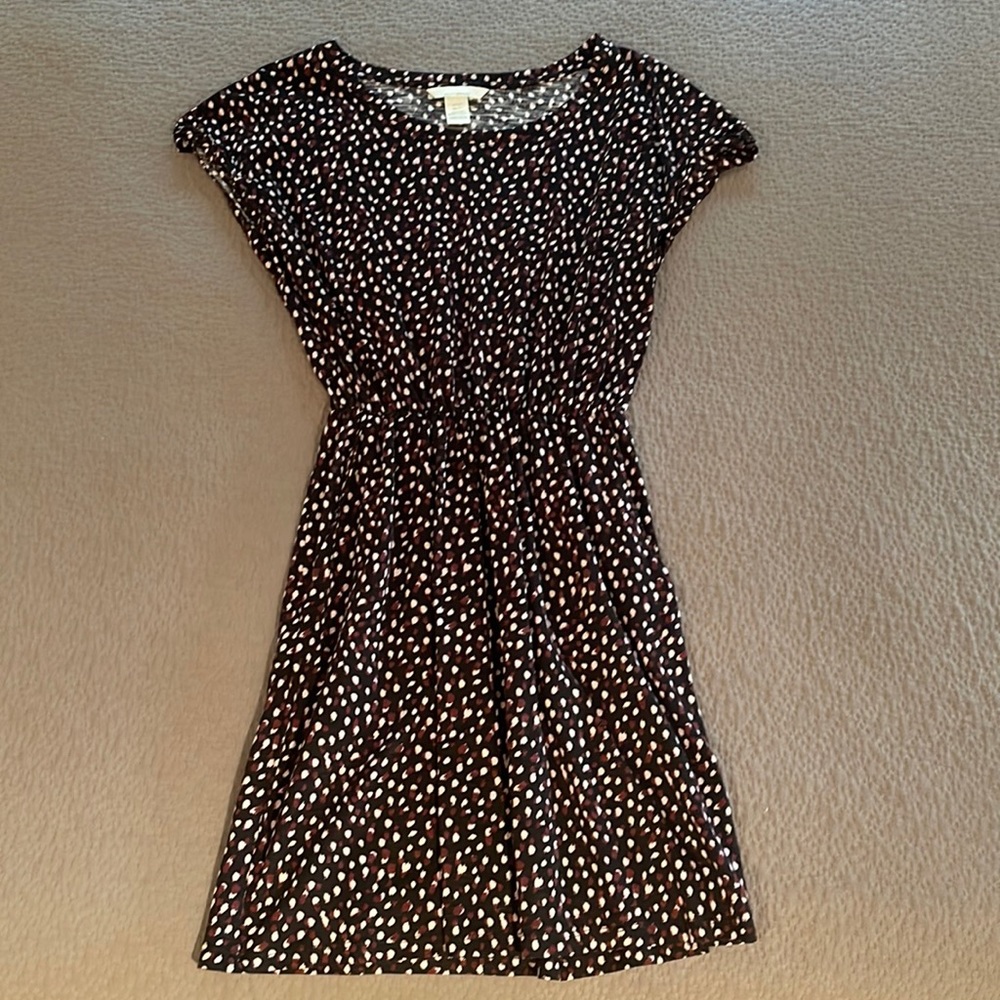 H&M print dress with elastic waist